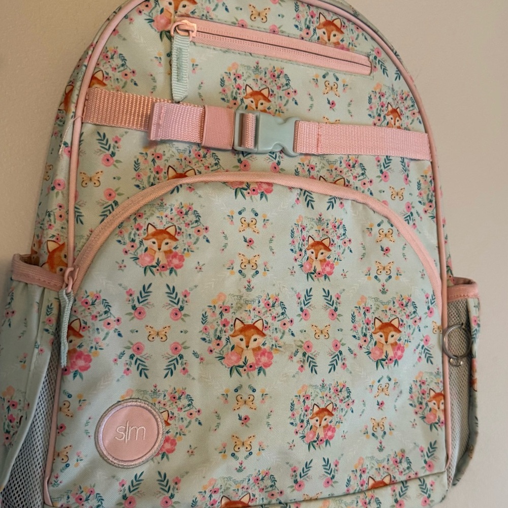 Simple modern Fox Floral Kids Backpack